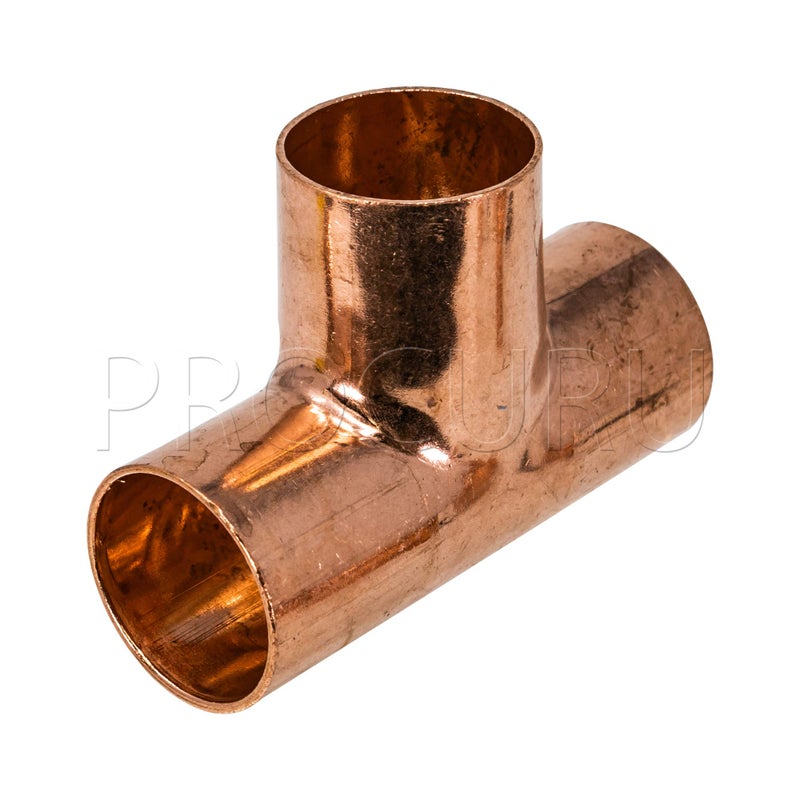 PROCURU [10-Pack] PROCURU (Made in USA) 3/4-Inch Copper Tee CxCxC Sweat, LF Certified Safe (CWTE0034-10P) - Image 2